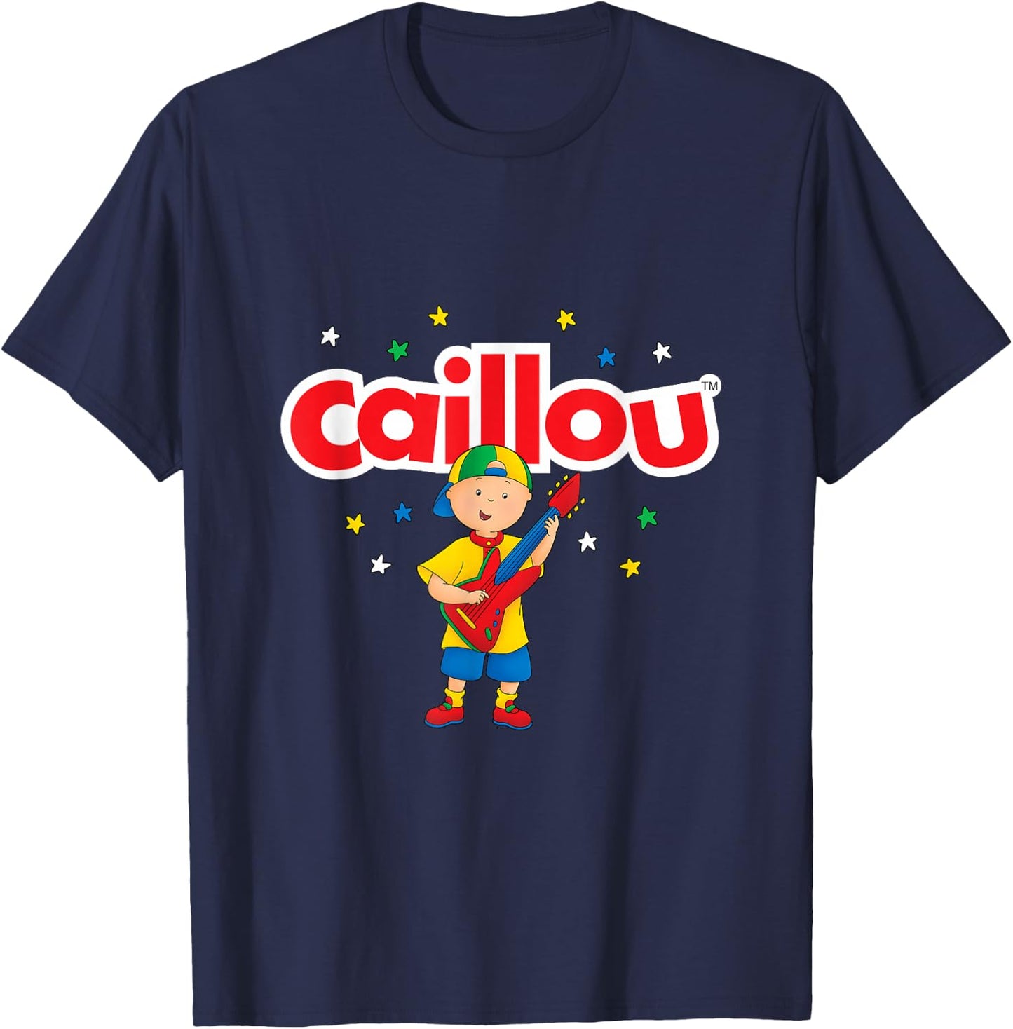 Caillou Plays Guitar T-Shirt - T-Shirt | Navy