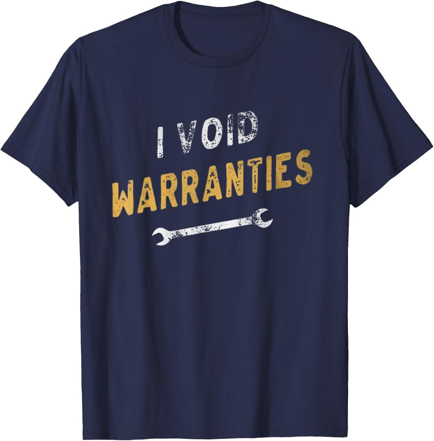 I Void Warranties Mechanic DIYer Kids Funny T-Shirt - T-Shirt | Navy