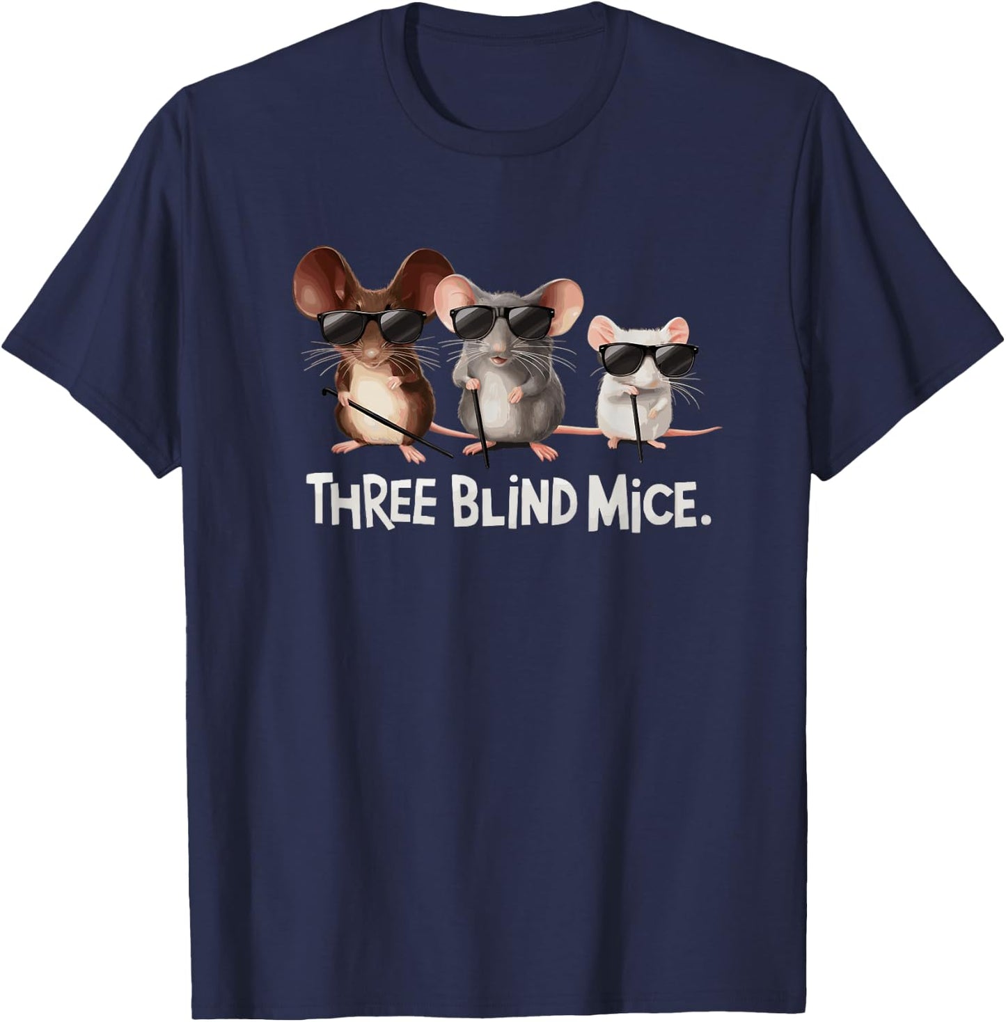 Three Blind Mice Nursery Rhyme Halloween Costume T-Shirt - T-Shirt | Navy
