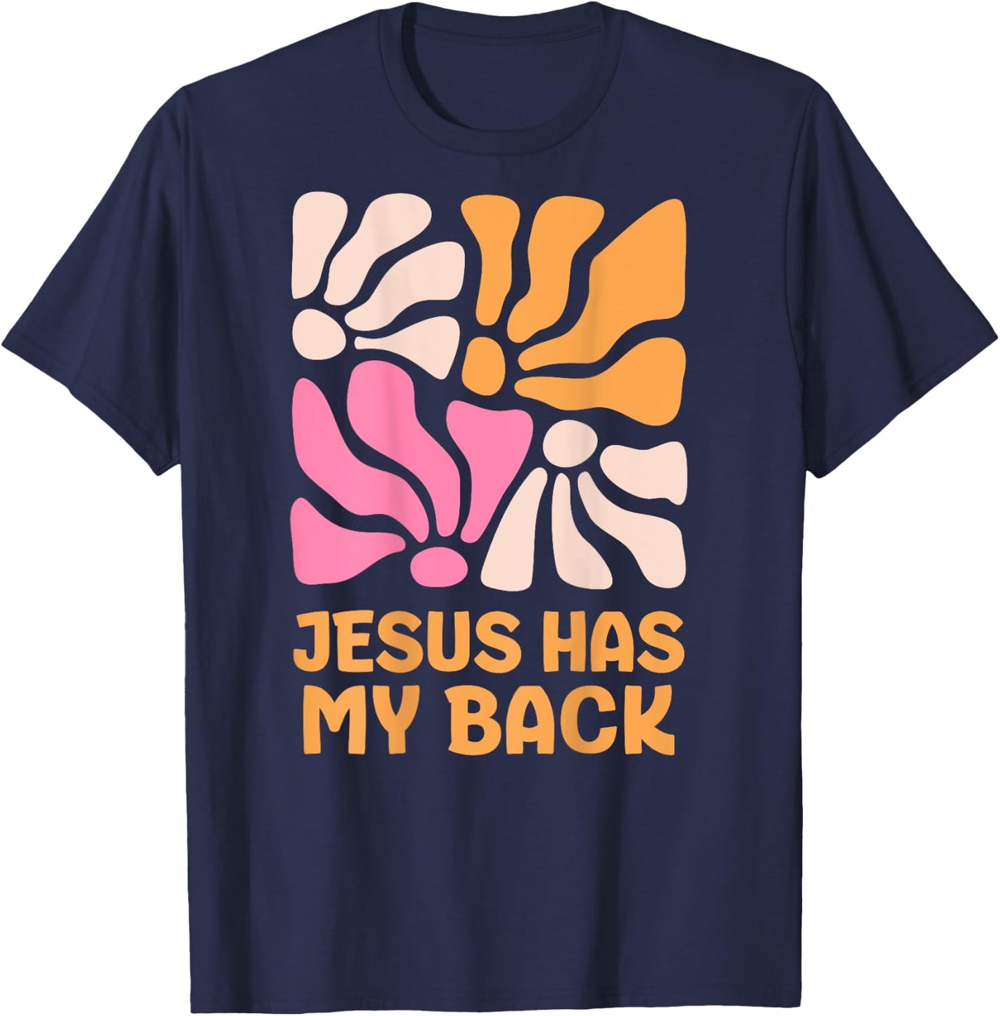 Jesus has my back kids boho Christian girls T-Shirt - T-Shirt | Navy