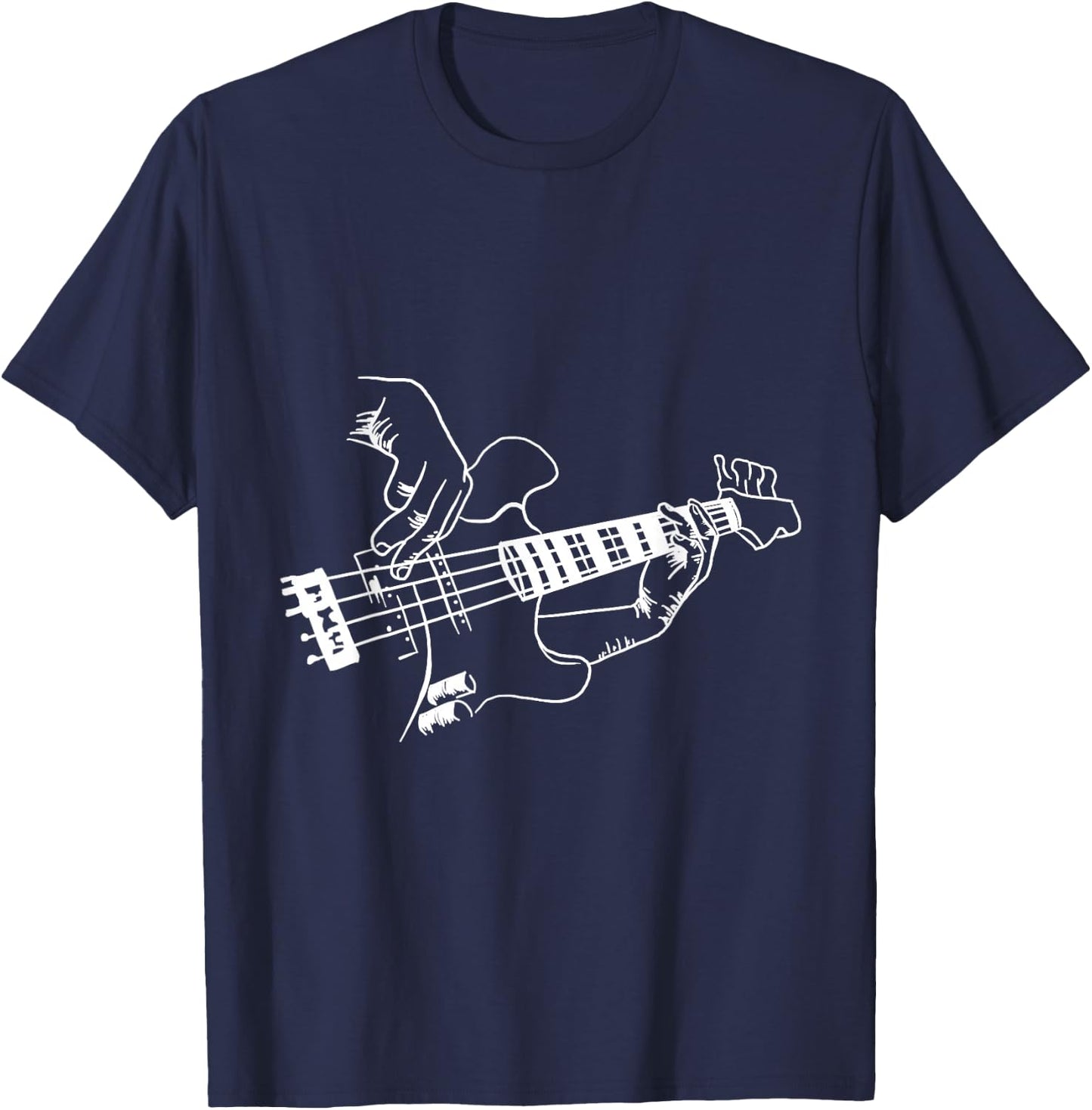 Bass Guitar Player Music Guitarist Musician Rock T-Shirt - T-Shirt | Navy