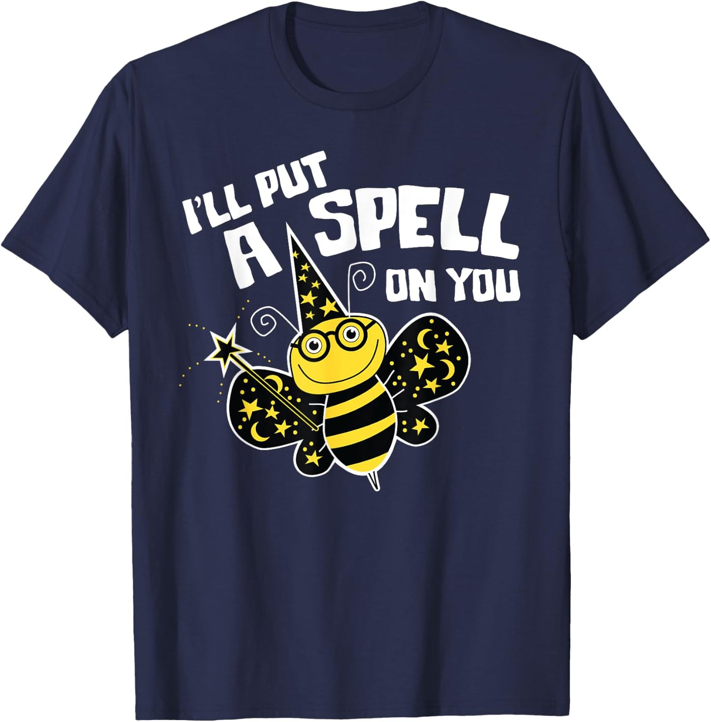 Cute Spelling Bee Wizard for Competitive Word Loving Kids T-Shirt - T-Shirt | Navy