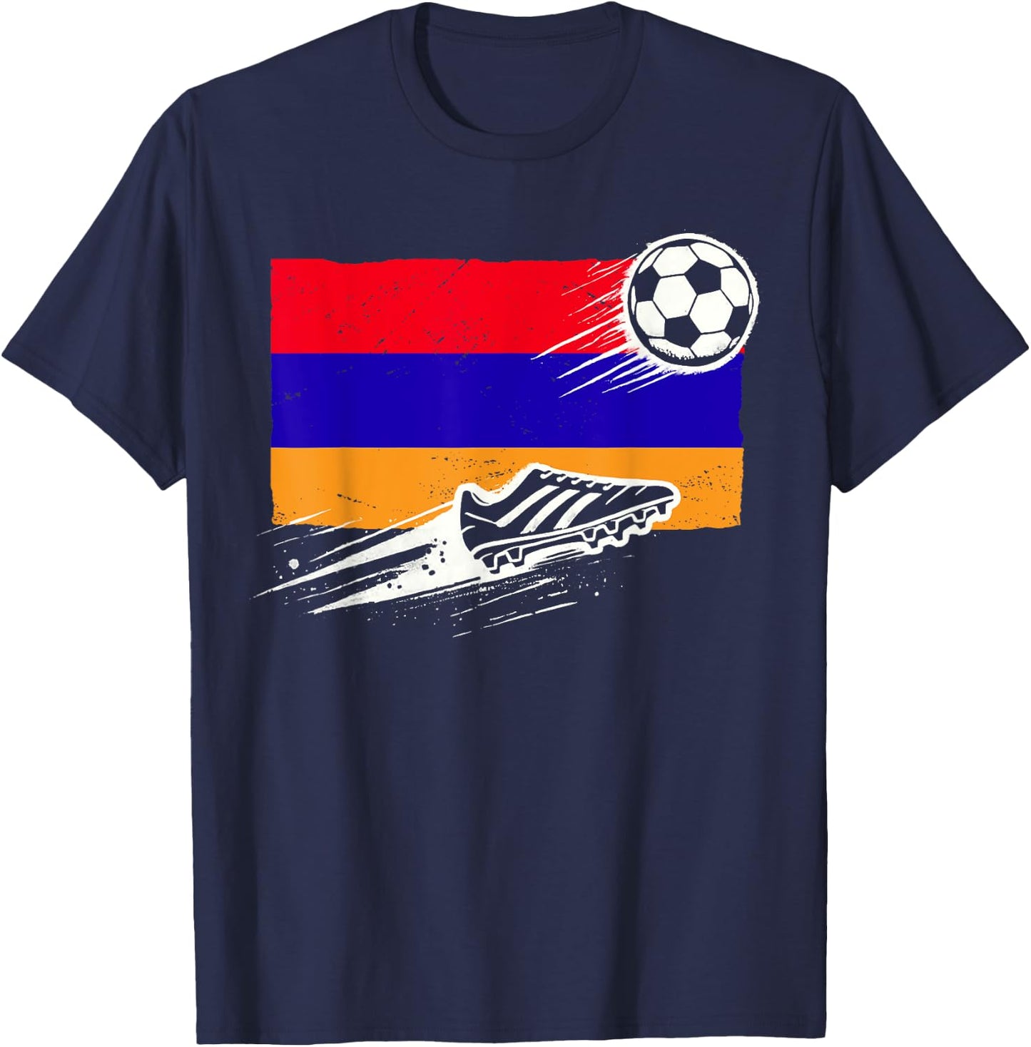 Armenia Flag Armenian Soccer Flag Armenian T-Shirt - T-Shirt | Navy