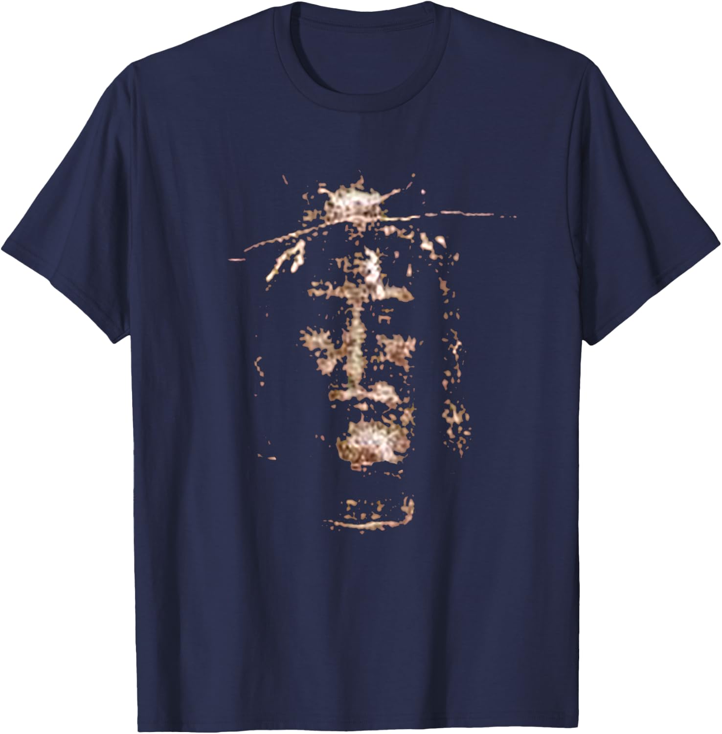 Jesus Shroud of Turin Shirt Holy Face of Jesus T-Shirt - T-Shirt | Navy