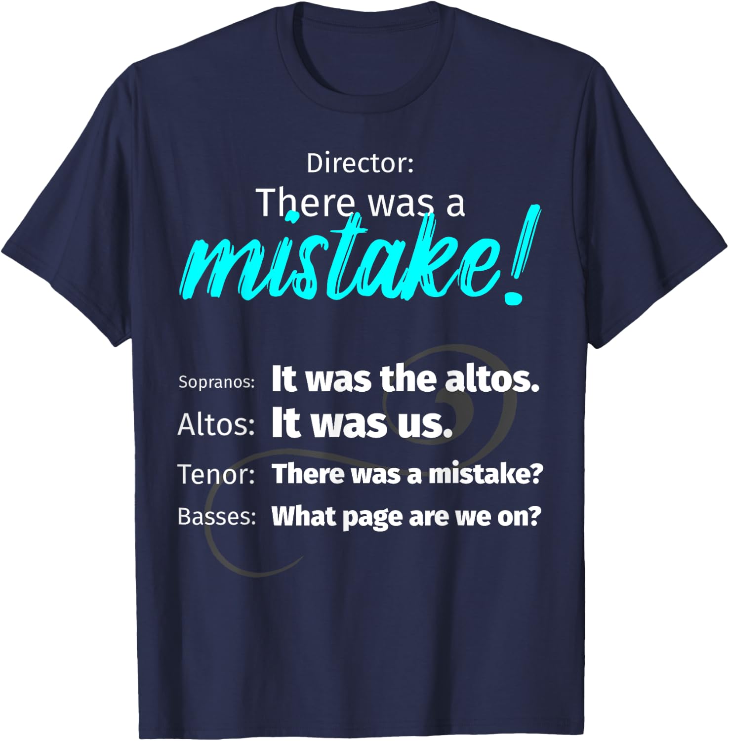 Choir Singing Music There was a mistake! T-Shirt - T-Shirt | Navy