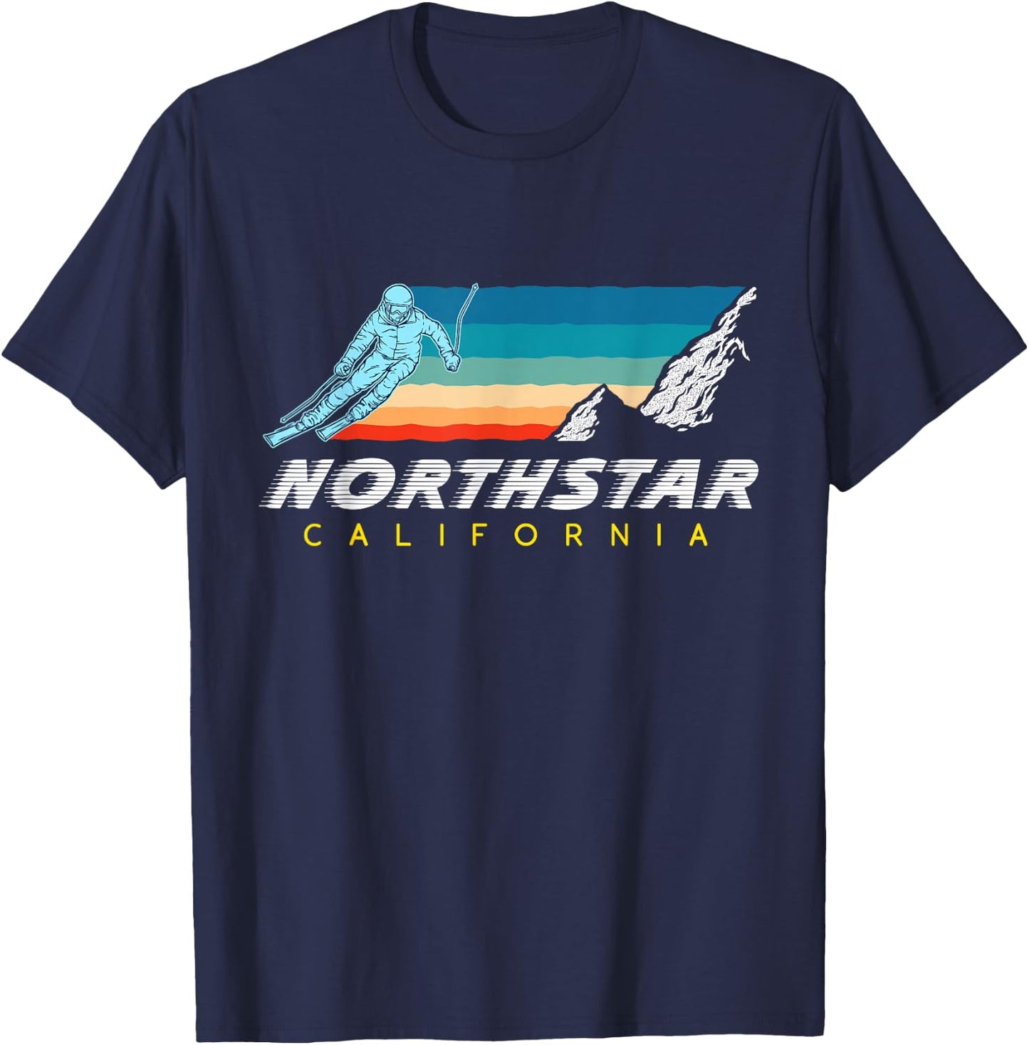 Northstar, California - USA Ski Resort 1980s Retro T-Shirt - T-Shirt | Navy
