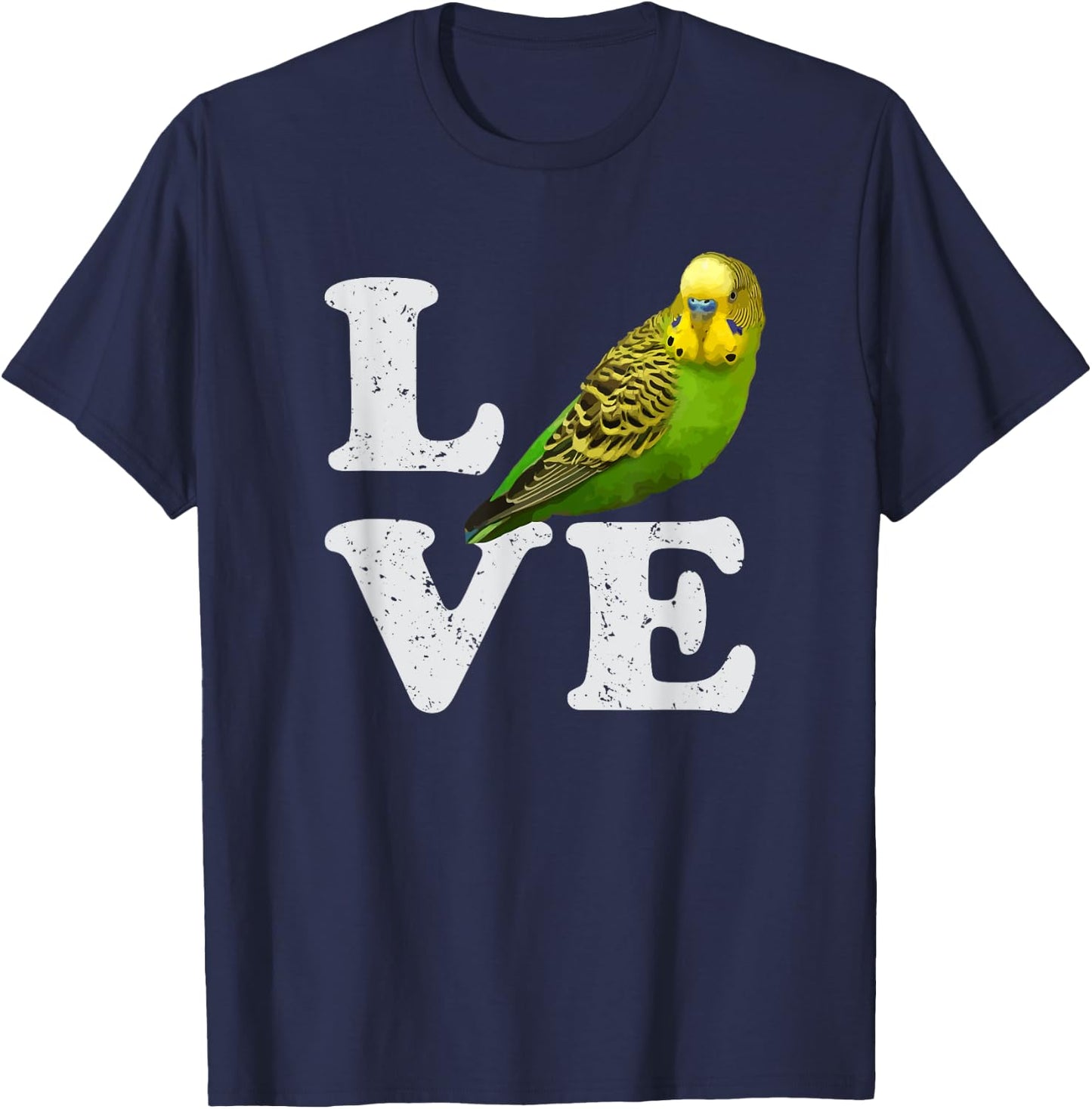 I Love My Budgie | Parakeet Budgerigar T-Shirt - T-Shirt | Navy
