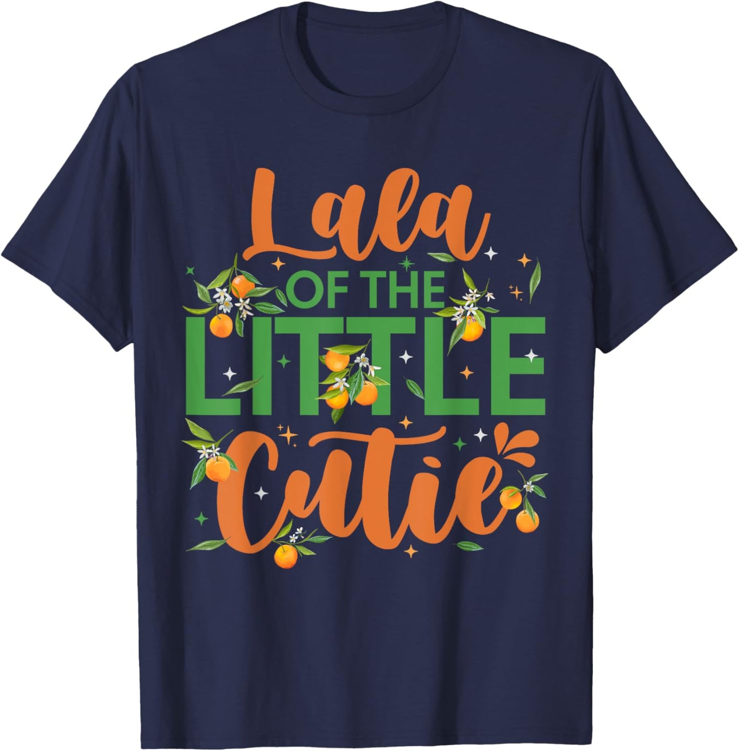 Lala Of The Little Cutie 1st Birthday Clementine Themed T-Shirt - T-Shirt | Navy