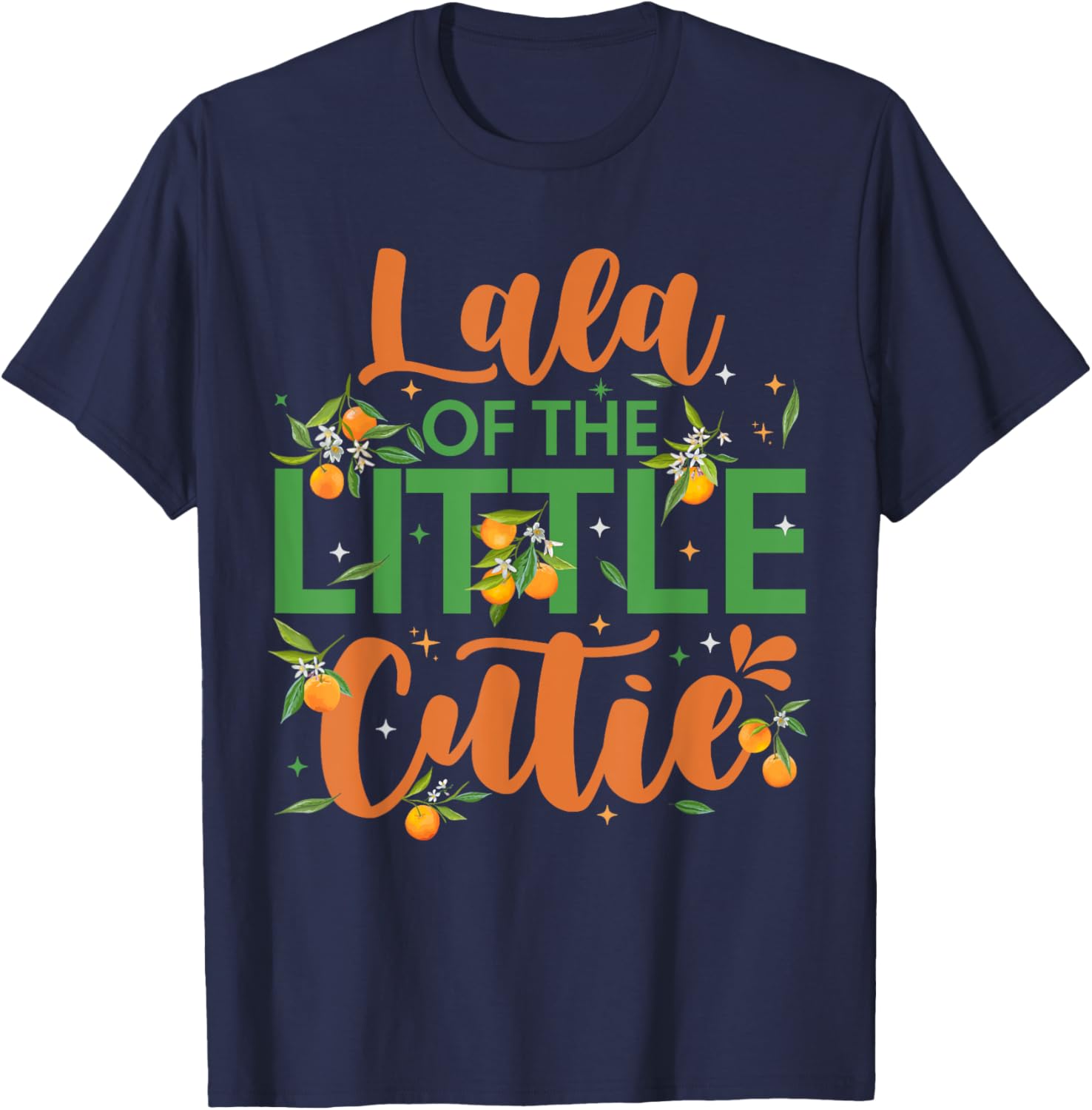 Lala Of The Little Cutie 1st Birthday Clementine Themed T-Shirt - T-Shirt | Navy