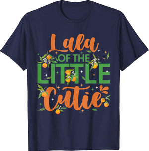 Lala Of The Little Cutie 1st Birthday Clementine Themed T-Shirt - T-Shirt | Navy