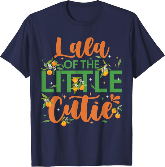 Lala Of The Little Cutie 1st Birthday Clementine Themed T-Shirt - T-Shirt | Navy