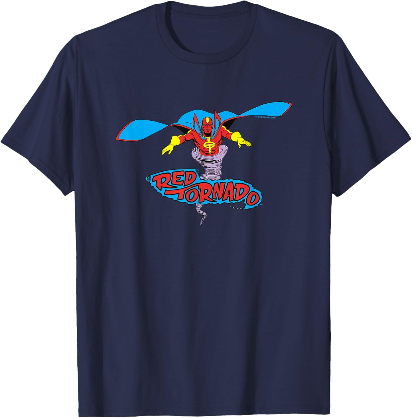 Justice League Red Tornado T-Shirt - T-Shirt | Navy