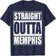 Straight Outta Memphis Shirt Patriotic Tennessee State T-Shirt - T-Shirt | Navy