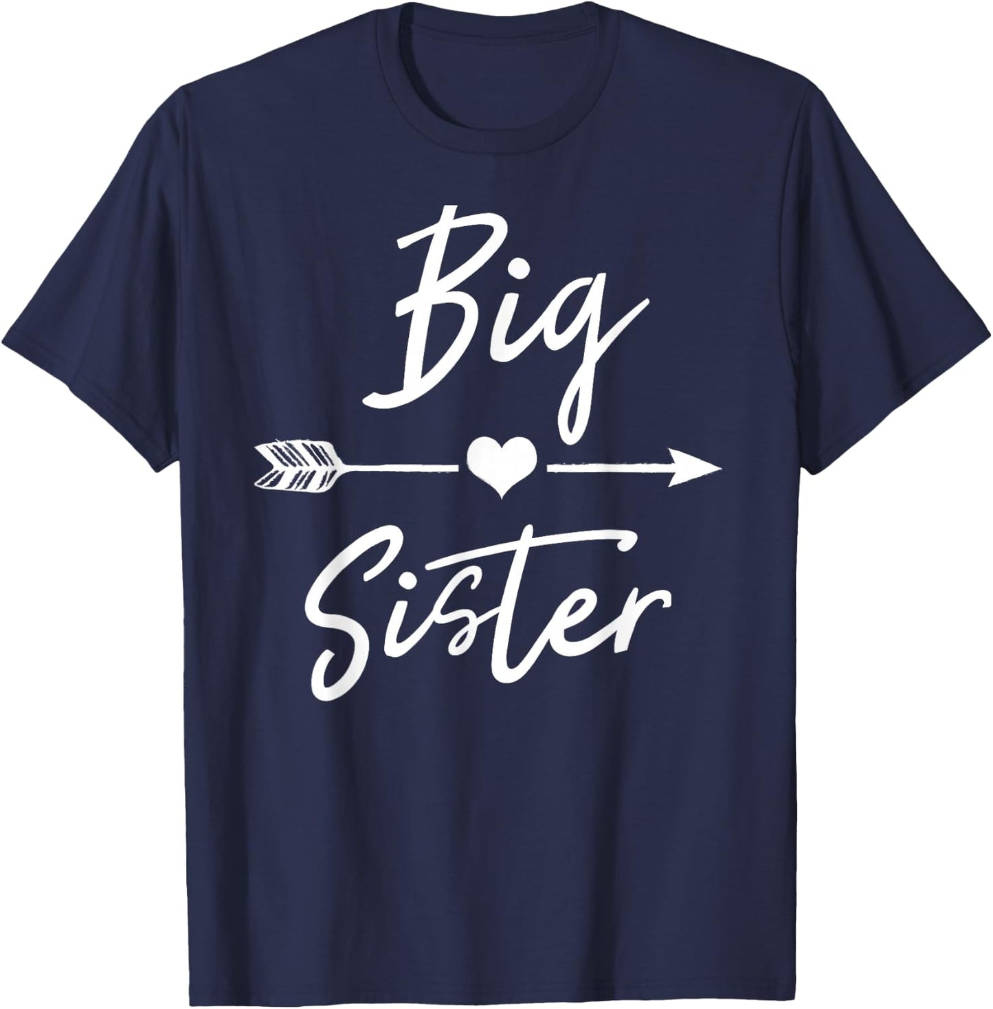 Big Sister Cute Girls Heart Arrow Love T-Shirt - T-Shirt | Navy