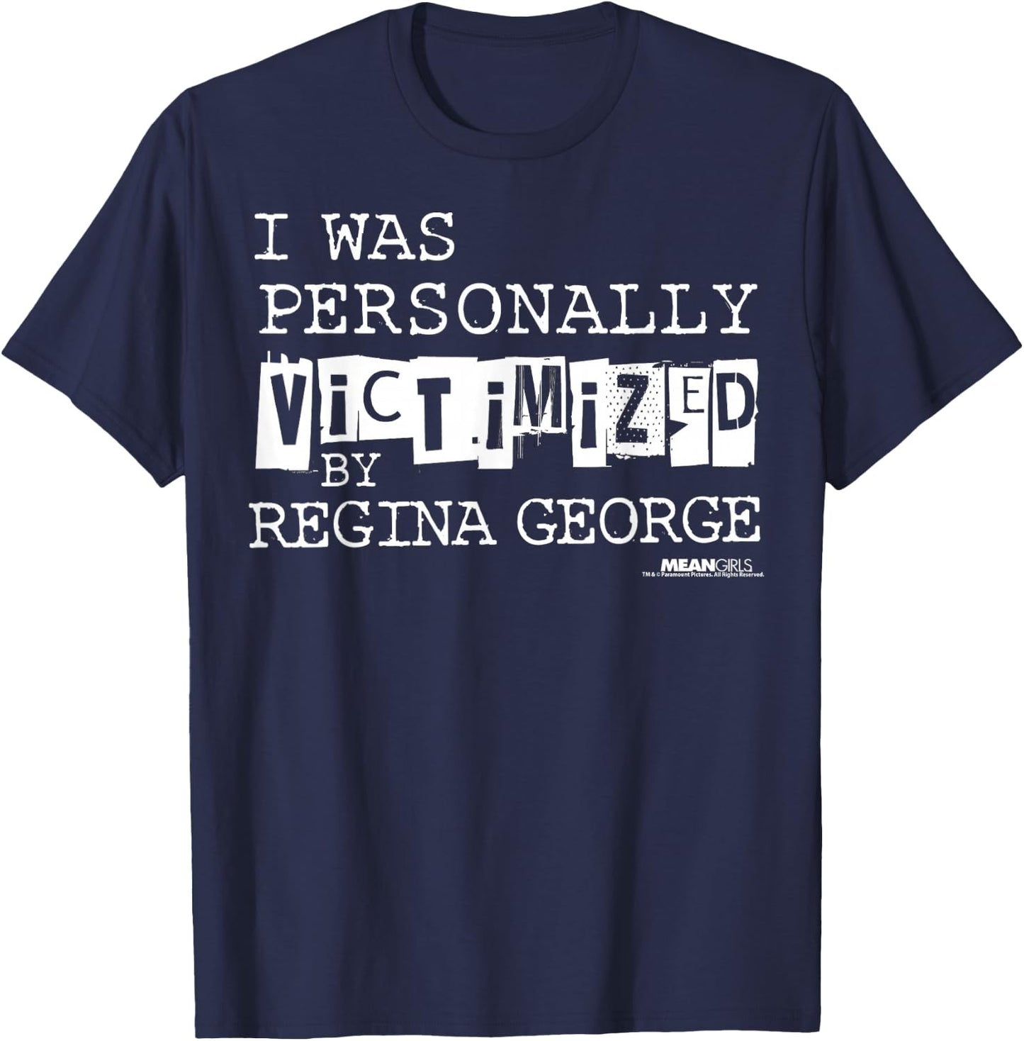 Mean Girls Victimized by Regina George Graphic T-Shirt - T-Shirt | Navy