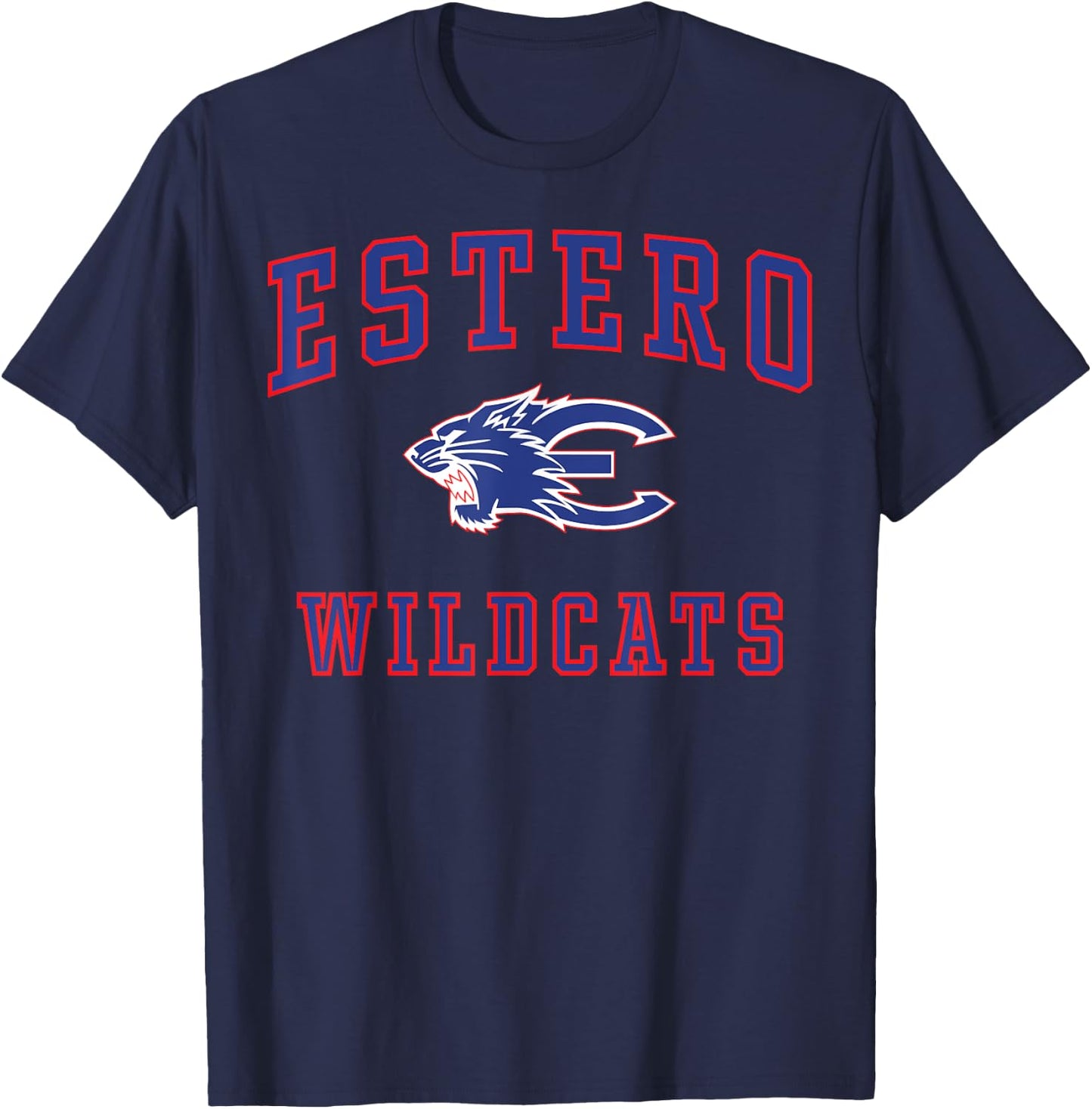 Estero High School Wildcats C1 T-Shirt - T-Shirt | Navy