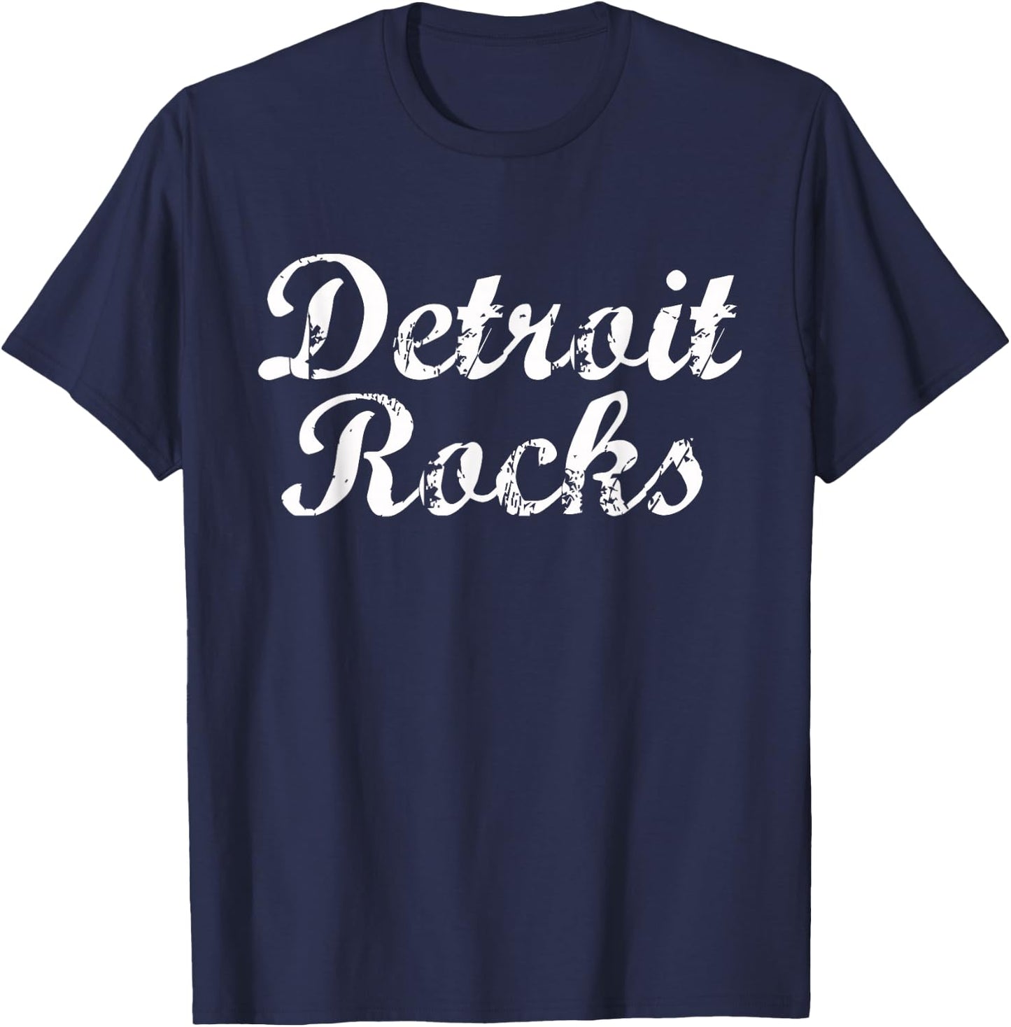 Detroit Rocks - Motor City, Midwest Michigan T-Shirt - T-Shirt | Navy