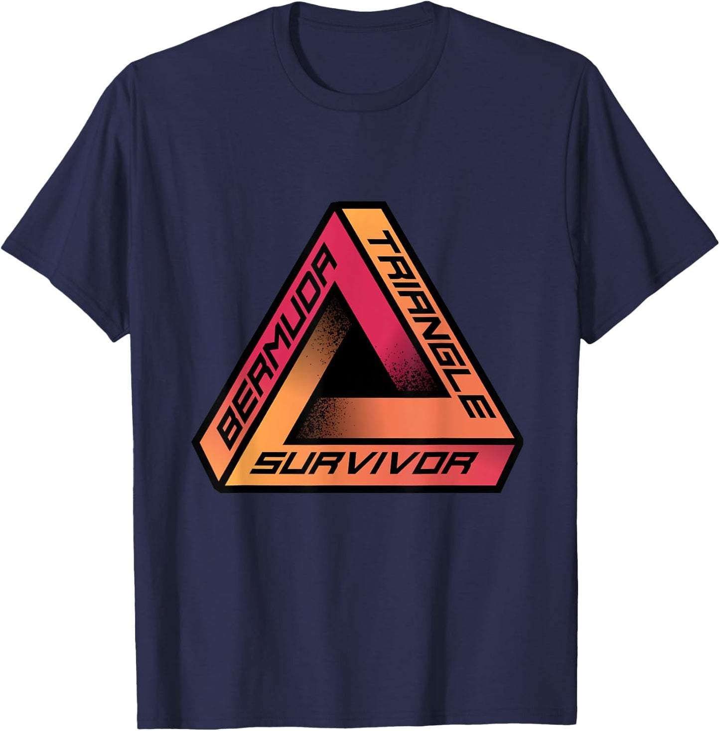 Bermuda Triangle Survivor | Mystery Conspiracy Theorist T-Shirt - T-Shirt | Navy
