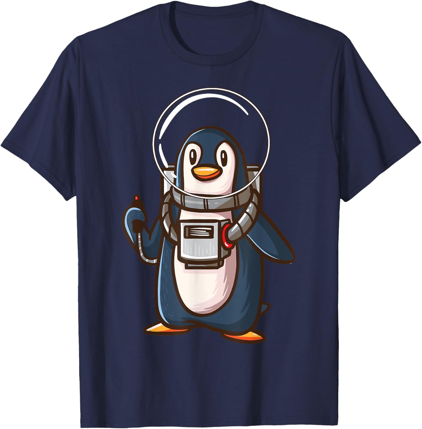 Spaceman Penguin Galaxy Space Astronaut Seabird Gifts T-Shirt - T-Shirt | Navy
