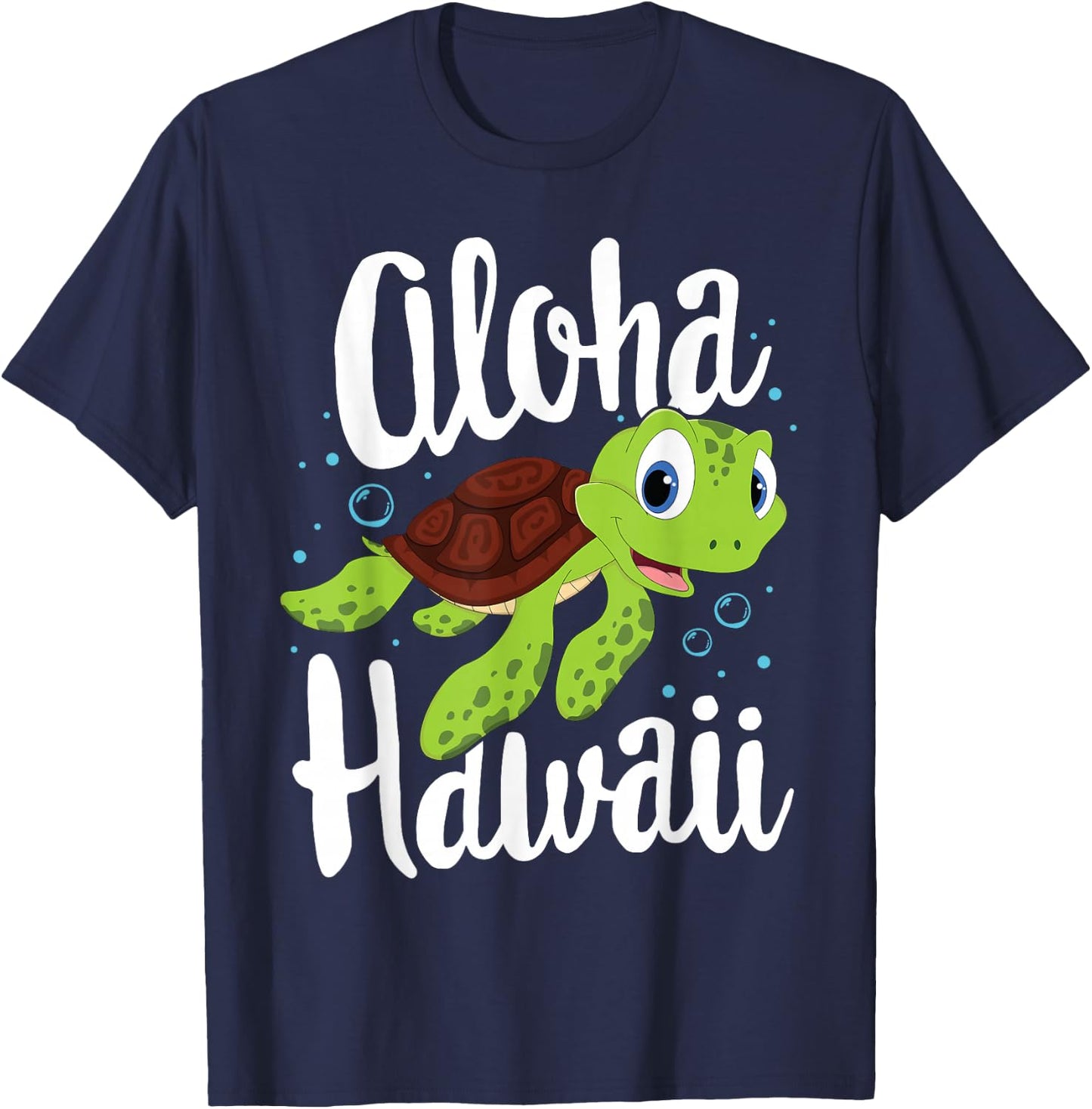 Aloha Hawaii Kids Boys Sea Turtle Hawaiian Vacation T-Shirt - T-Shirt | Navy