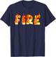 Funny Fire And Ice Fire Couple DIY Costume Halloween Party T-Shirt - T-Shirt | Navy