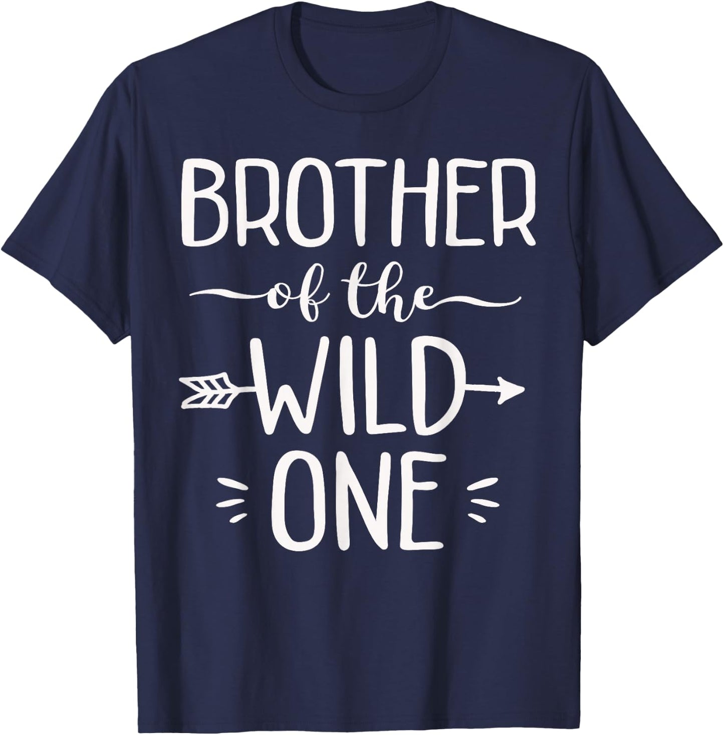 Brother Of The Wild One Shirt Funny 1st Birthday Safari Gift T-Shirt - T-Shirt | Navy