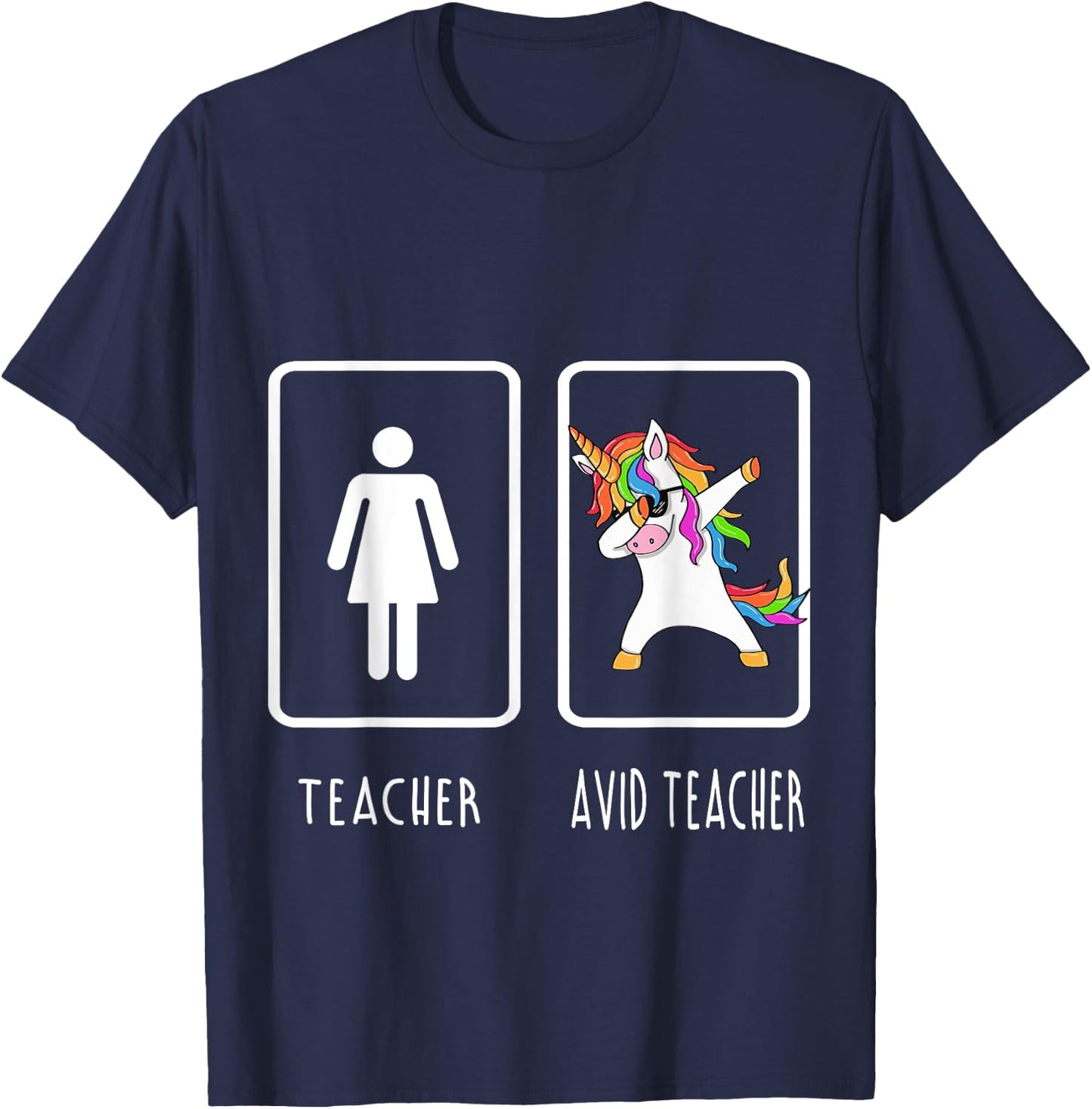 AVID Teacher Unicorn Shirt Men Women Girls Kids T-Shirt - T-Shirt | Navy