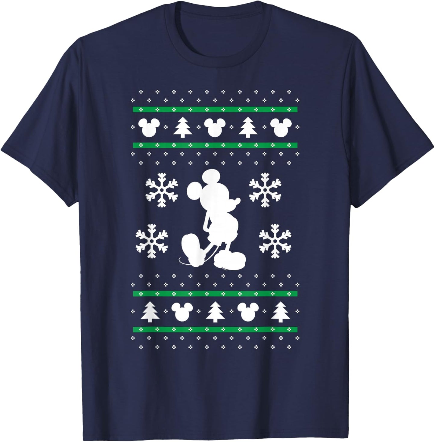 Disney - Mickey Mouse Holiday Sweater Print T-Shirt - T-Shirt | Navy