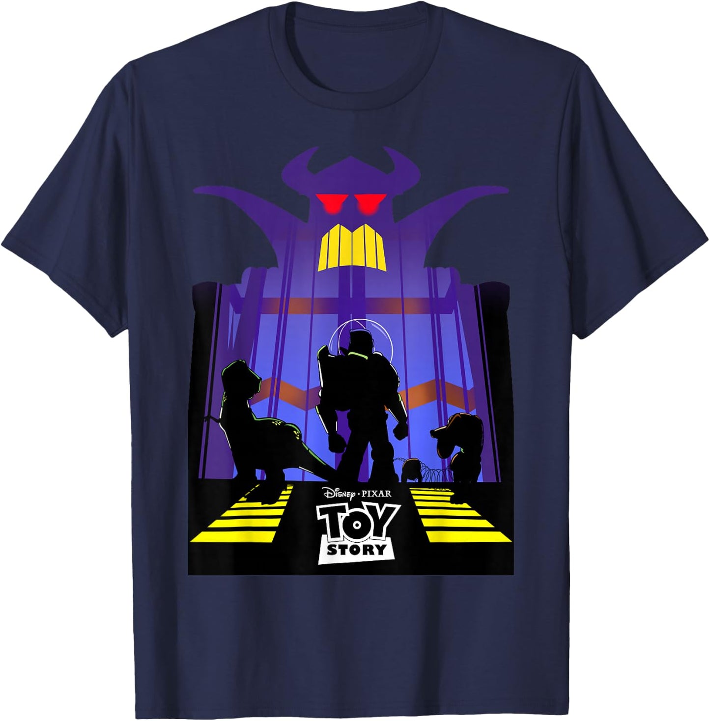 Disney Pixar Toy Story Evil Emperor Zurg Silhouette Poster T-Shirt - T-Shirt | Navy