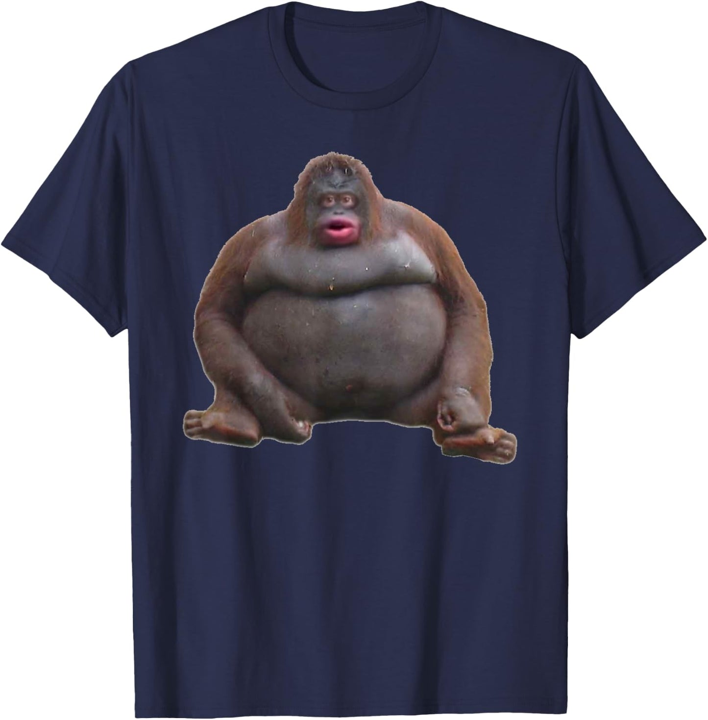Uh Oh Stinky Poop Dank Memes Le Monke Orangutan T-Shirt - T-Shirt | Navy