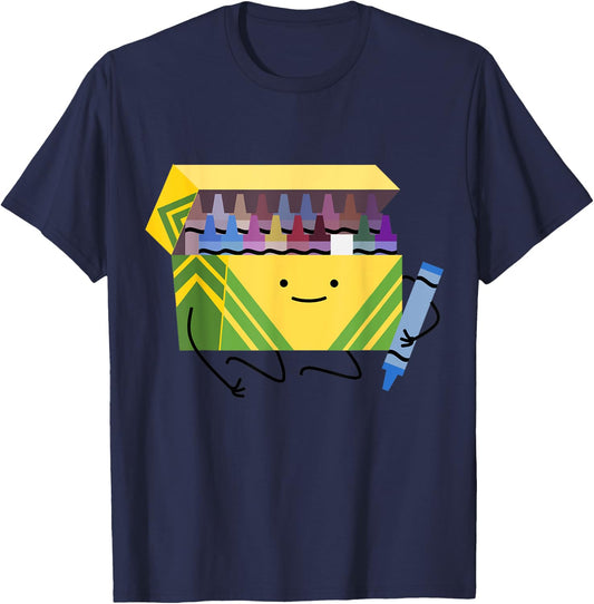 Funny Good Boys Crayon Box Smile Teacher Gift T-Shirt - T-Shirt | Navy