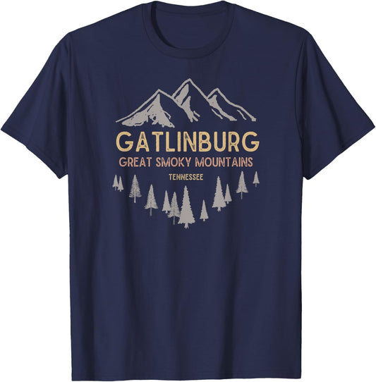 Gatlinburg Tennessee Great Smoky Mountains Souvenir T-Shirt - T-Shirt | Navy