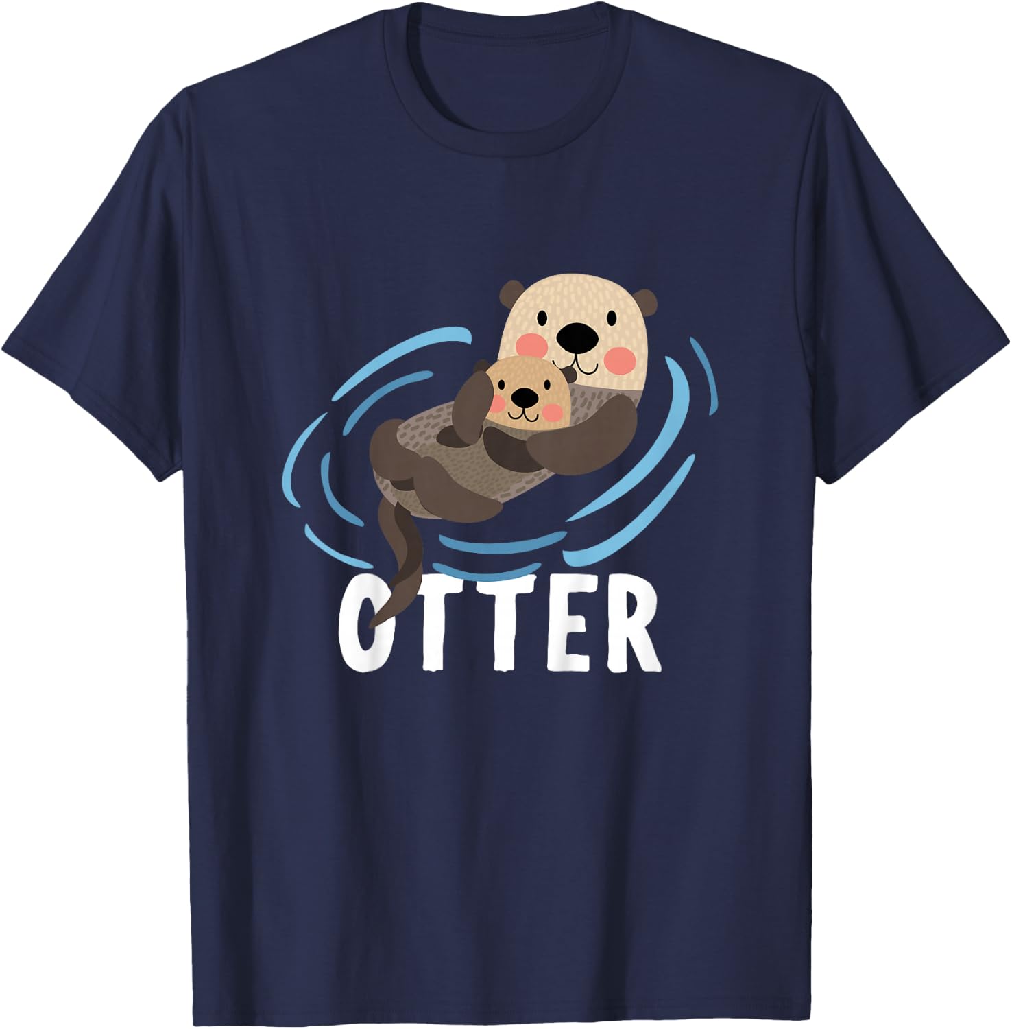 Kids Otter Shirt for Boys Or Girls | Cute Otter Gift T-Shirt - T-Shirt | Navy