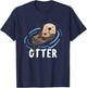 Kids Otter Shirt for Boys Or Girls | Cute Otter Gift T-Shirt - T-Shirt | Navy