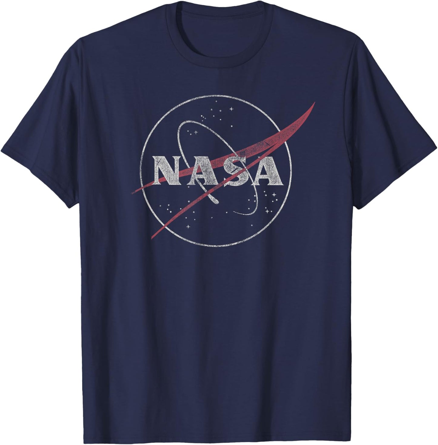 NASA Retro Distressed Bug Logo Space Exploration Science T-Shirt - T-Shirt | Navy