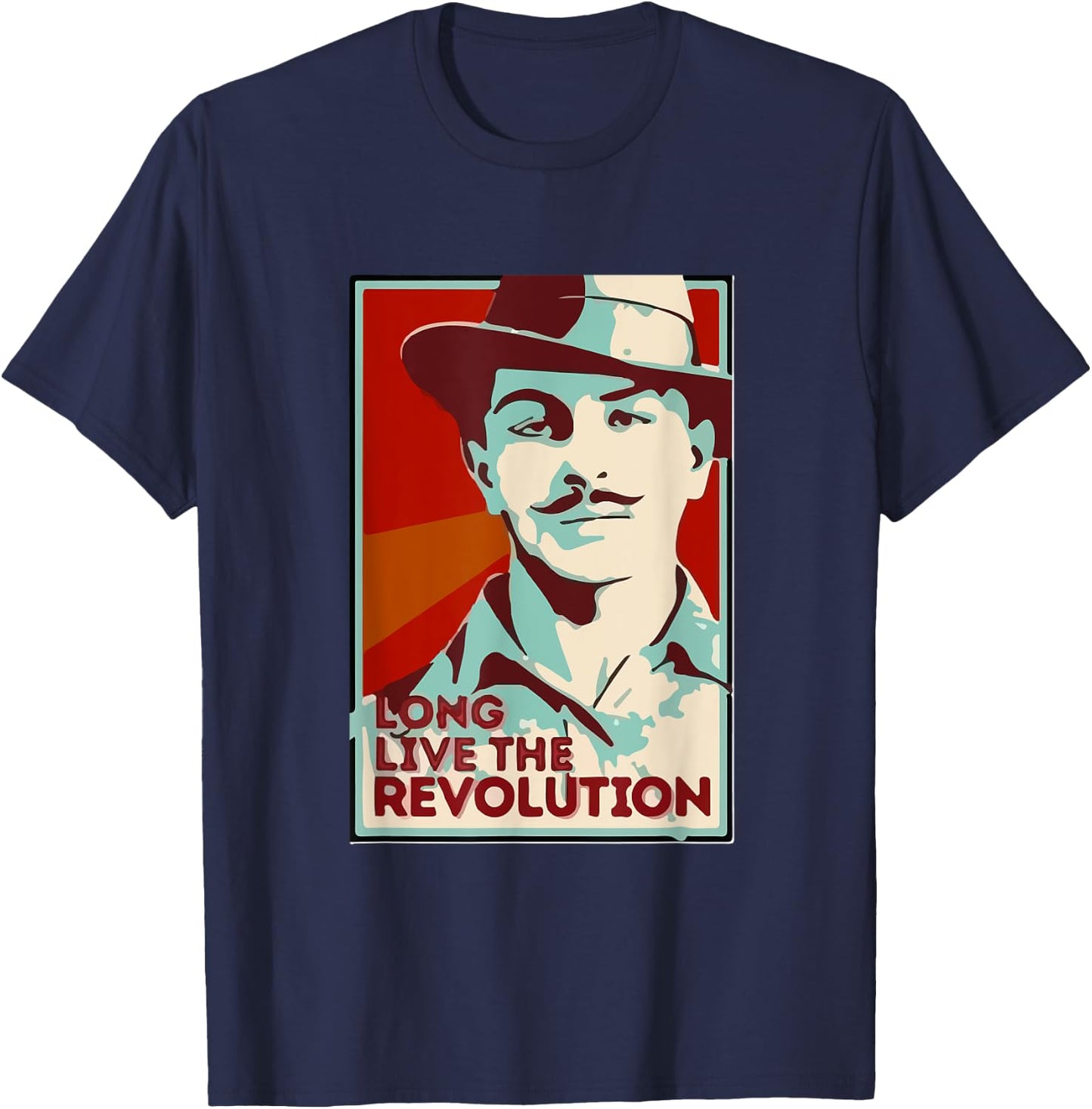 Shaheed Bhagat Singh Revolution T-Shirt - T-Shirt | Navy