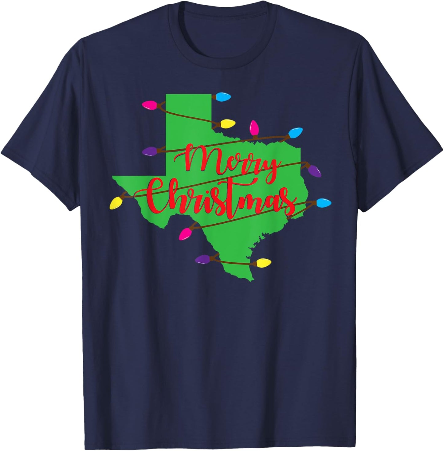 Kids Christmas Western Theme Black Small T-Shirt - T-Shirt | Navy