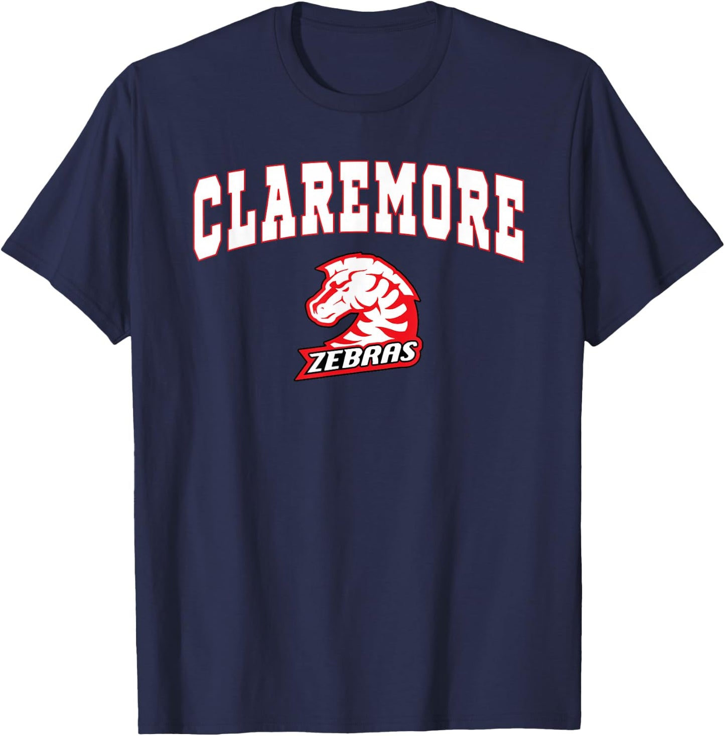 Claremore High School Zebras C2 T-Shirt - T-Shirt | Navy