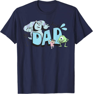Disney & Pixar's Monsters, Inc. Dad Mike Sulley & Boo T-Shirt - T-Shirt | Navy