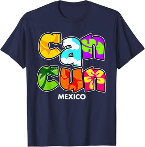 Cancun Mexico Souvenir Gift Spring Break Summer Vacation Men Women T-Shirt - T-Shirt | Navy