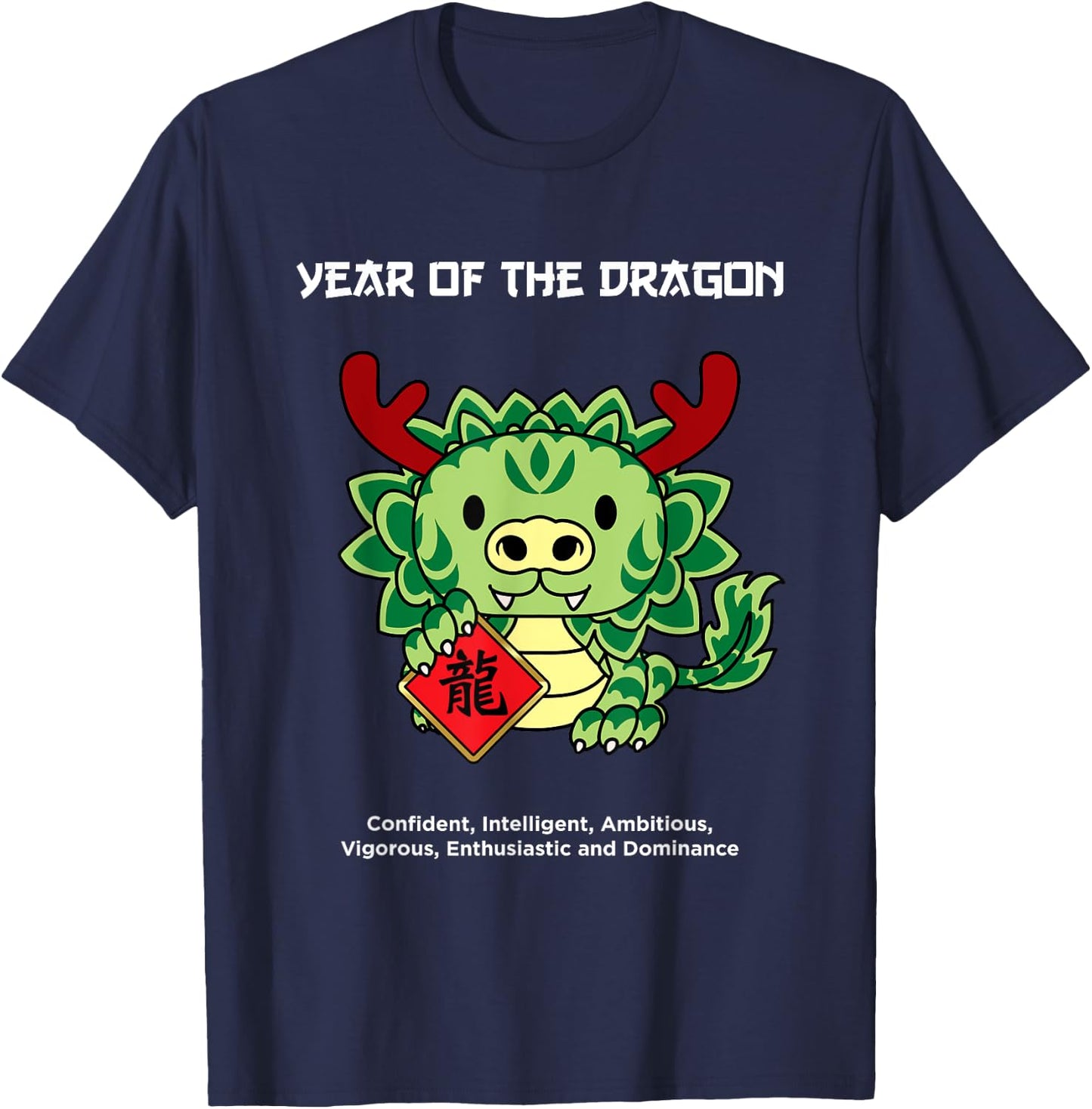 Year of The Dragon Chinese Zodiac Lunar New Year T-Shirt - T-Shirt | Navy