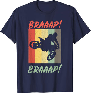 Retro Dirt Bike Rider - Vintage MX Motocross Supercross T-Shirt - T-Shirt | Navy