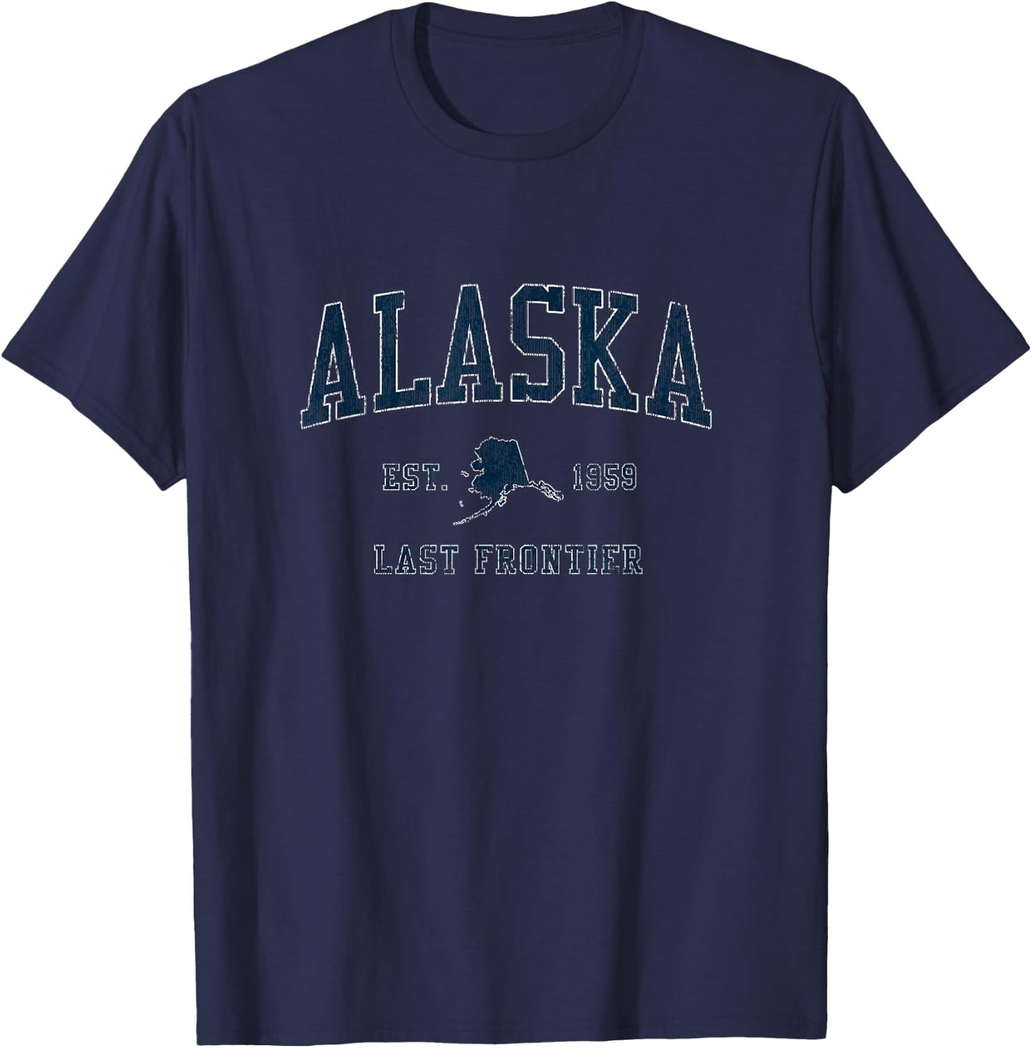Retro Alaska T Shirt Vintage Sports Design T-Shirt - T-Shirt | Navy