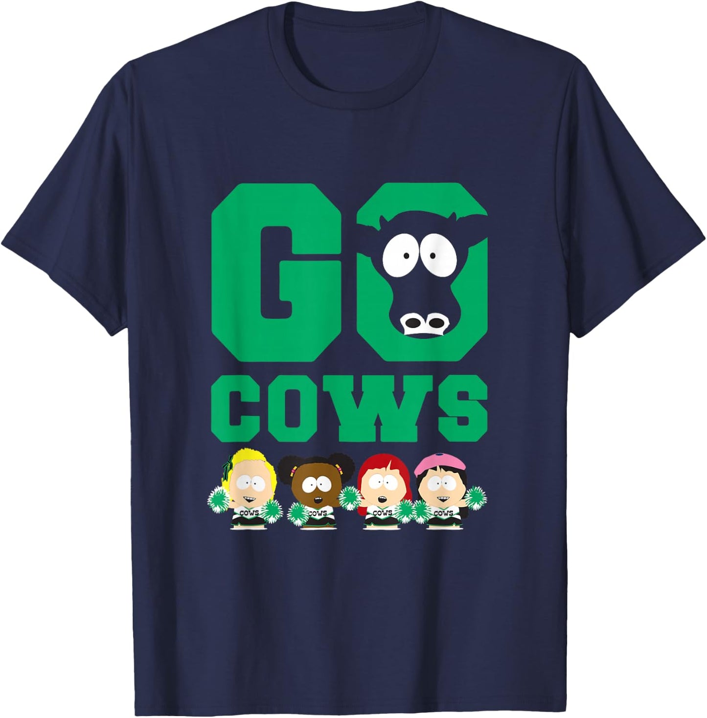 South Park Go Cows - Officially Licensed T-Shirt - T-Shirt | Navy
