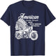 Motorcycle Indian native american bikers gift T-Shirt - T-Shirt | Navy