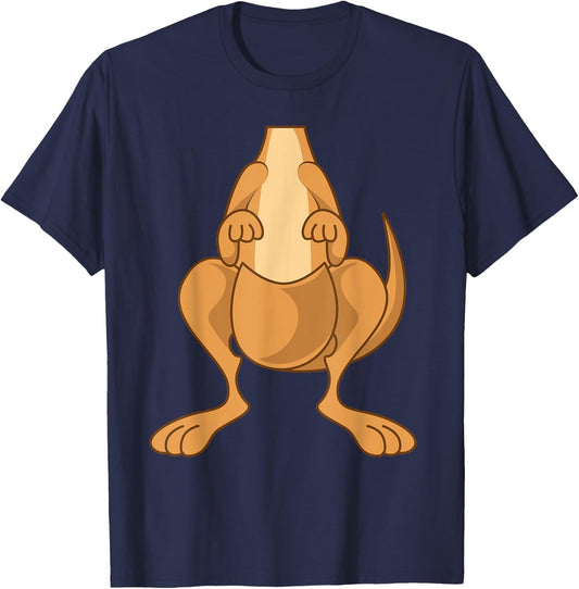 Funny Kangaroo Costume Shirt - Funny Halloween Easy DIY Gift T-Shirt - T-Shirt | Navy