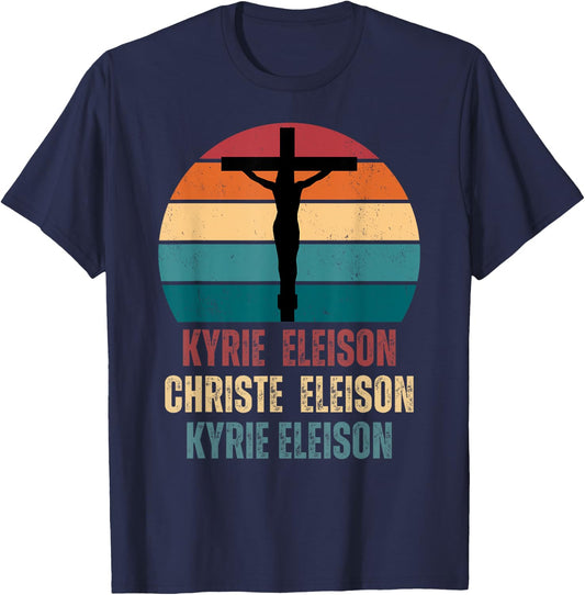 Kyrie Eleison Christe Eleison Kyrie Eleison T-Shirt - T-Shirt | Navy