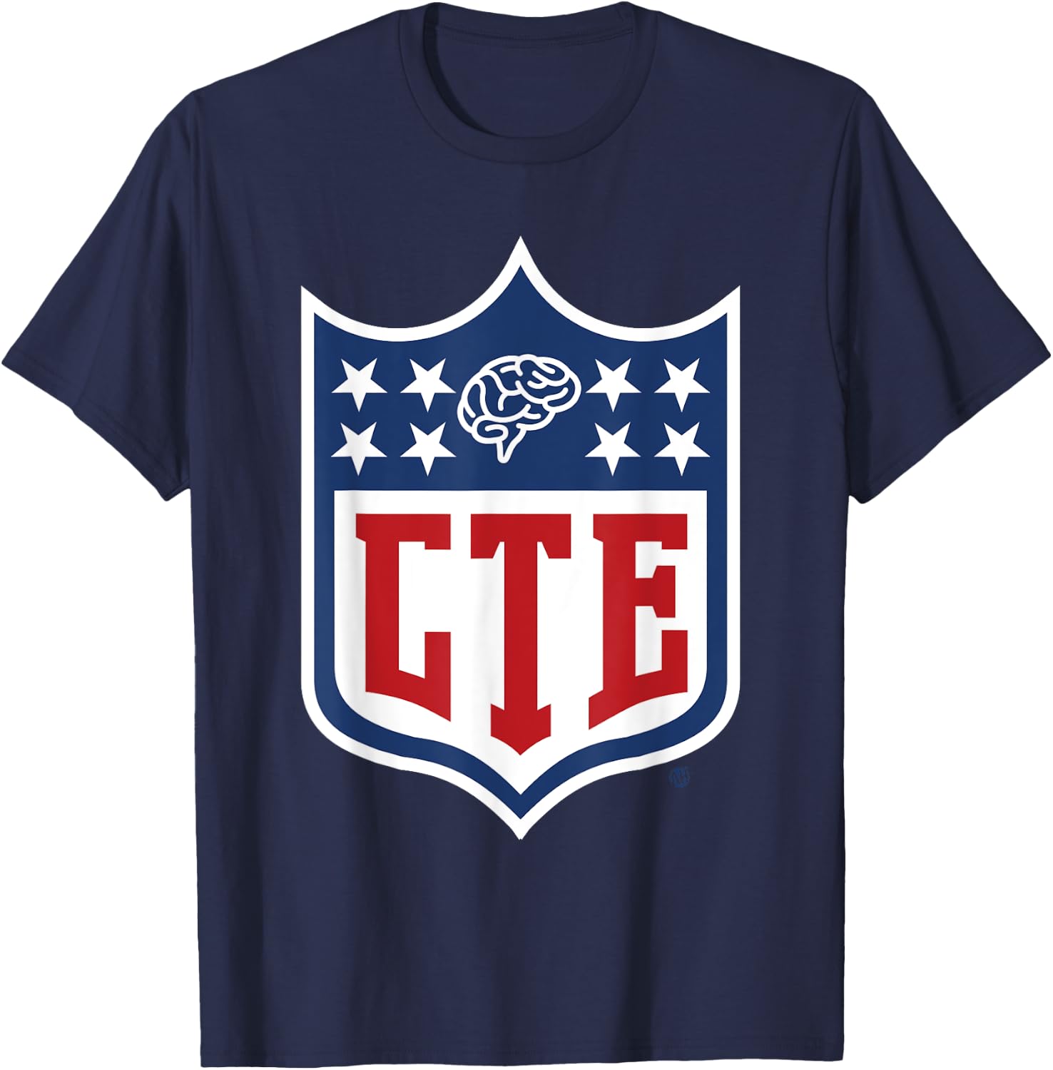 CTE Football head injury T-Shirt - T-Shirt | Navy