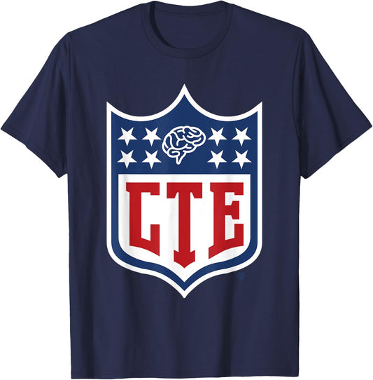 CTE Football head injury T-Shirt - T-Shirt | Navy