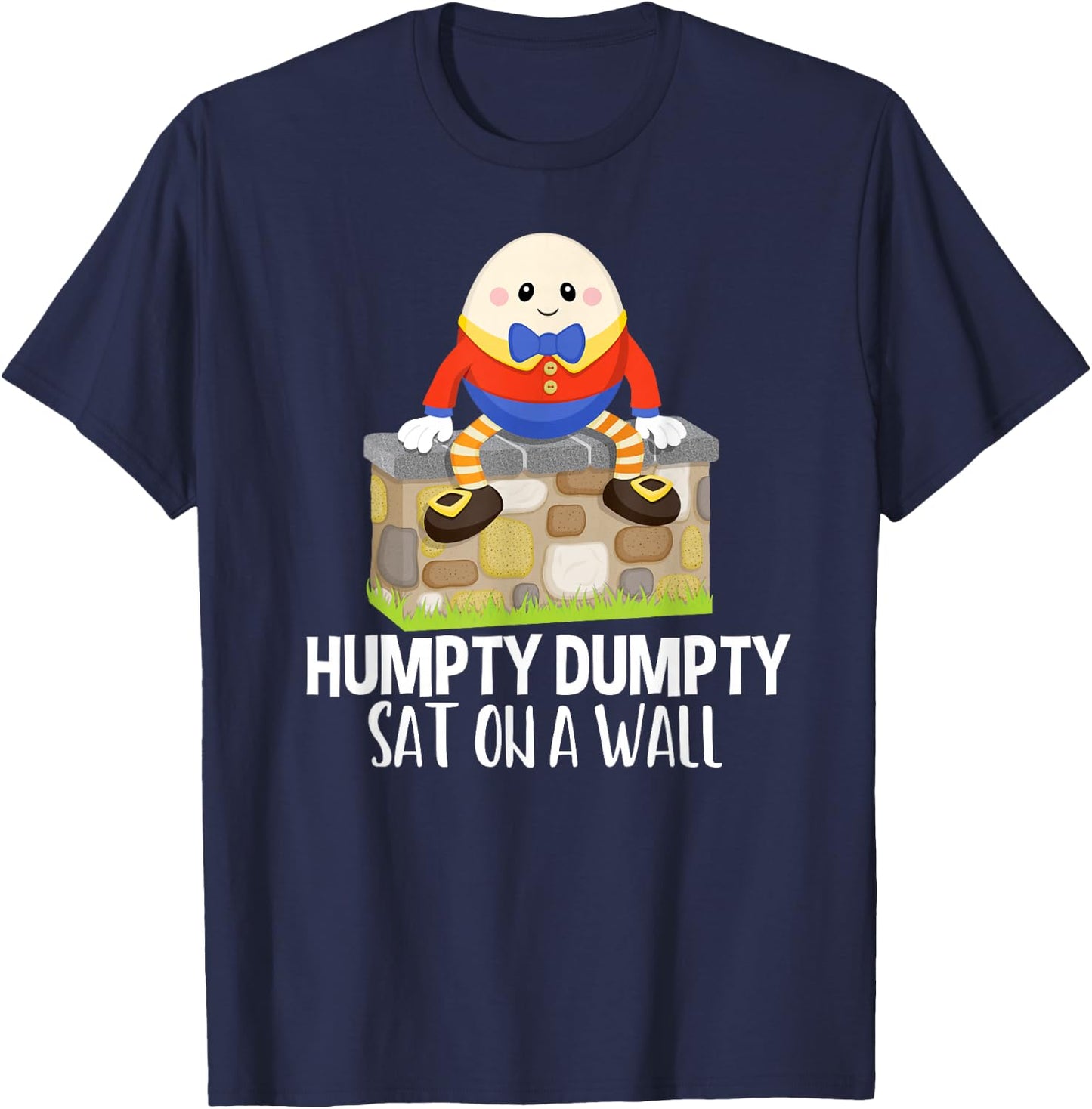 Humpty Dumpty Kids Nursery Rhyme T-Shirt - T-Shirt | Navy